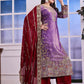 Prazu Fashion Lavender Silk Embroidered Plazzo Suit - Swadesiicart