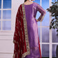 Prazu Fashion Lavender Silk Embroidered Plazzo Suit - Swadesiicart