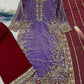 Prazu Fashion Lavender Silk Embroidered Plazzo Suit - Swadesiicart