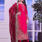 Prazu Fashion Red Silk Embroidered Palazzo Suit - Swadesiicart