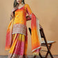 Prazu Fashion Yellow And Pink Chinon Silk Embroidered Palazzo Suit - Swadesiicart