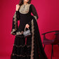 Prazu Fashion Black Georgette Embroidered Plazzo Suit - Swadesiicart