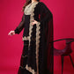 Prazu Fashion Black Georgette Embroidered Plazzo Suit - Swadesiicart