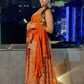 Prazu Fashion Orange Georgette Sequence Palazzo Suit - Swadesiicart