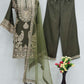 Prazu Fashion Mahendi Chinon Silk Embroidered Palazzo Suit - Swadesiicart
