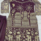 Prazu Fashion Lavender Organza Embroidered Palazzo Suit - Swadesiicart