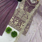 Prazu Fashion Lavender Organza Embroidered Palazzo Suit - Swadesiicart