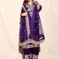 Prazu Fashion Violet Blue Chinon Silk Embroidered Palazzo Suit - Swadesiicart