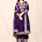 Prazu Fashion Violet Blue Chinon Silk Embroidered Palazzo Suit - Swadesiicart