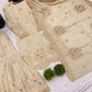 Prazu Fashion Off White Chinon Silk Embroidered Plazzo Suit - Swadesiicart