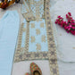 Prazu Fashion Sky Blue Georgette Embroidered Palazzo Suit - Swadesiicart