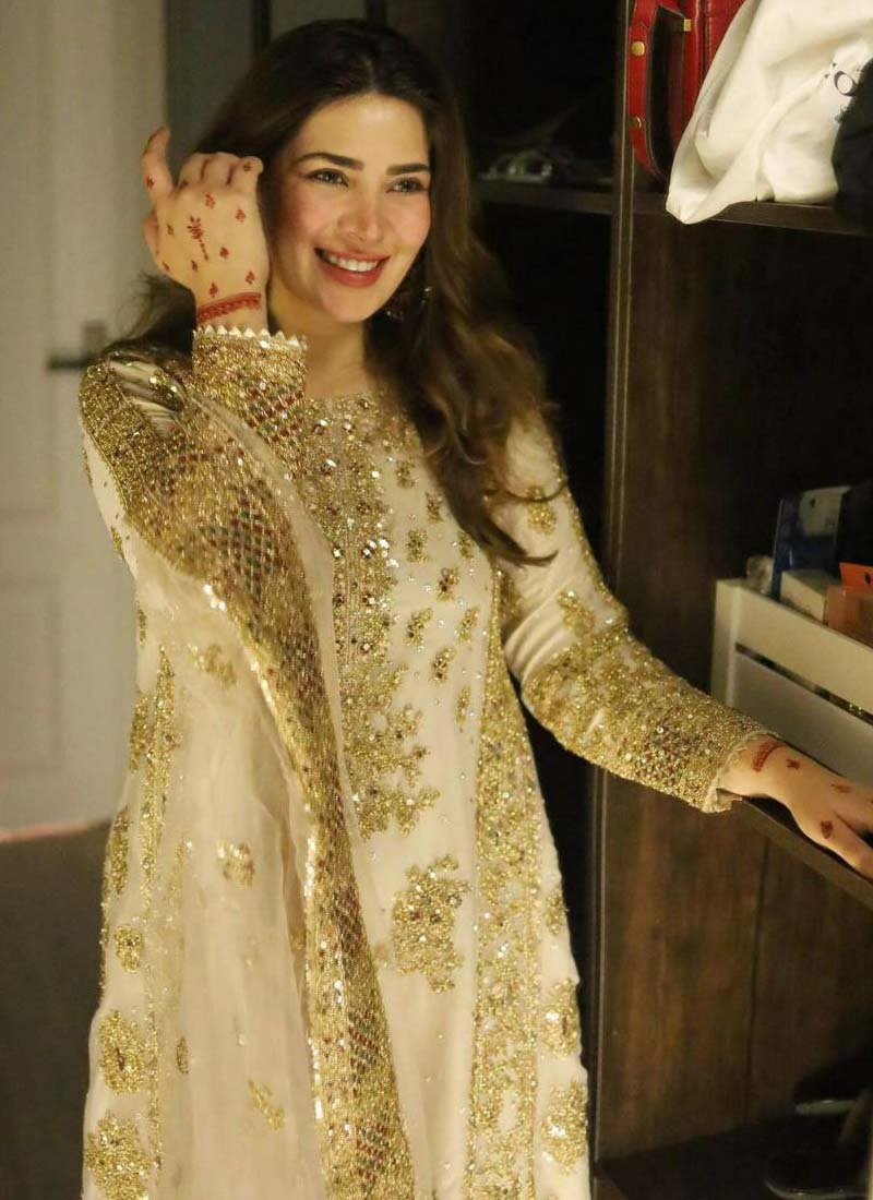 Prazu Fashion Off White Georgette Embroidered Palazzo Suit - Swadesiicart