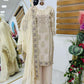 Prazu Fashion Off White Georgette Embroidered Palazzo Suit - Swadesiicart