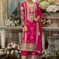Prazu Fashion Pink Georgette Embroidered Palazzo Suit - Swadesiicart