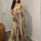 Prazu Fashion Golden Japan Satin Silk Designer Palazzo Suit - Swadesiicart