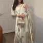 Prazu Fashion Off White Japan Satin Silk Designer Palazzo Suit - Swadesiicart