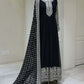 Prazu Fashion Black Georgette Sequence Anarkali Suit - Swadesiicart