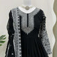 Prazu Fashion Black Georgette Sequence Anarkali Suit - Swadesiicart