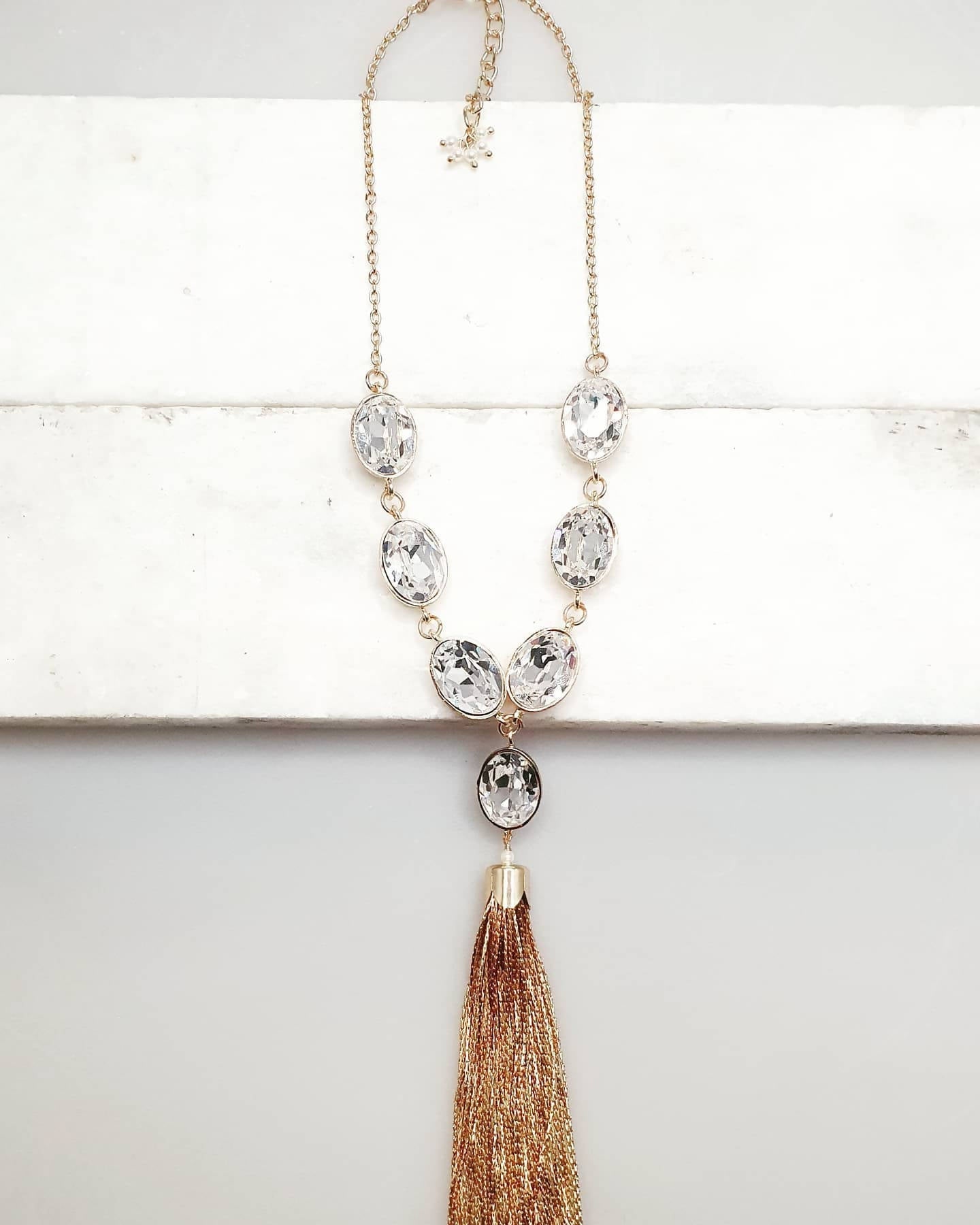 Bling Accessories Swarovski Crystal Party Wear Necklace | Swadesiicart