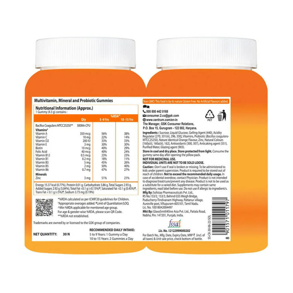 Centrum Kids Supports Overall Health Gummies - Swadesiicart