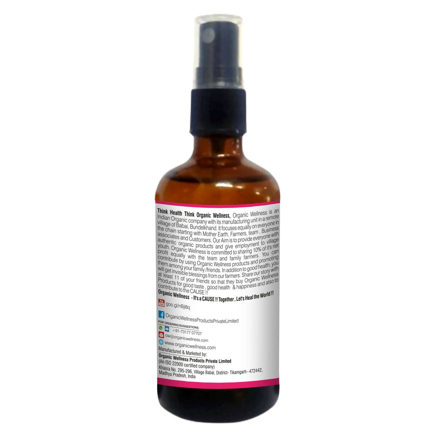 Organic Wellness Rose Water Gentle Cleanser - Swadesiicart