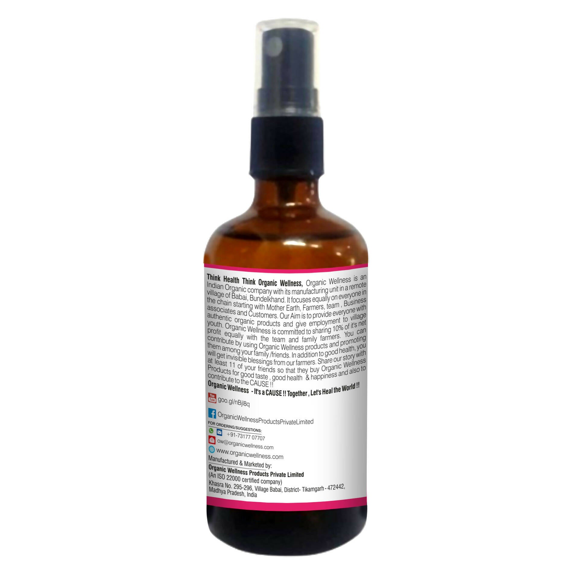 Organic Wellness Rose Water Gentle Cleanser - Swadesiicart