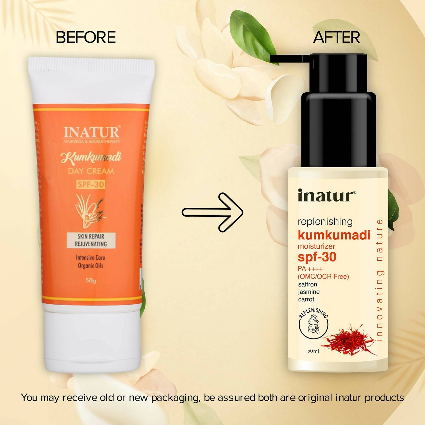 Inatur Kumkumadi Sunscreen SPF 30 - Swadesiicart