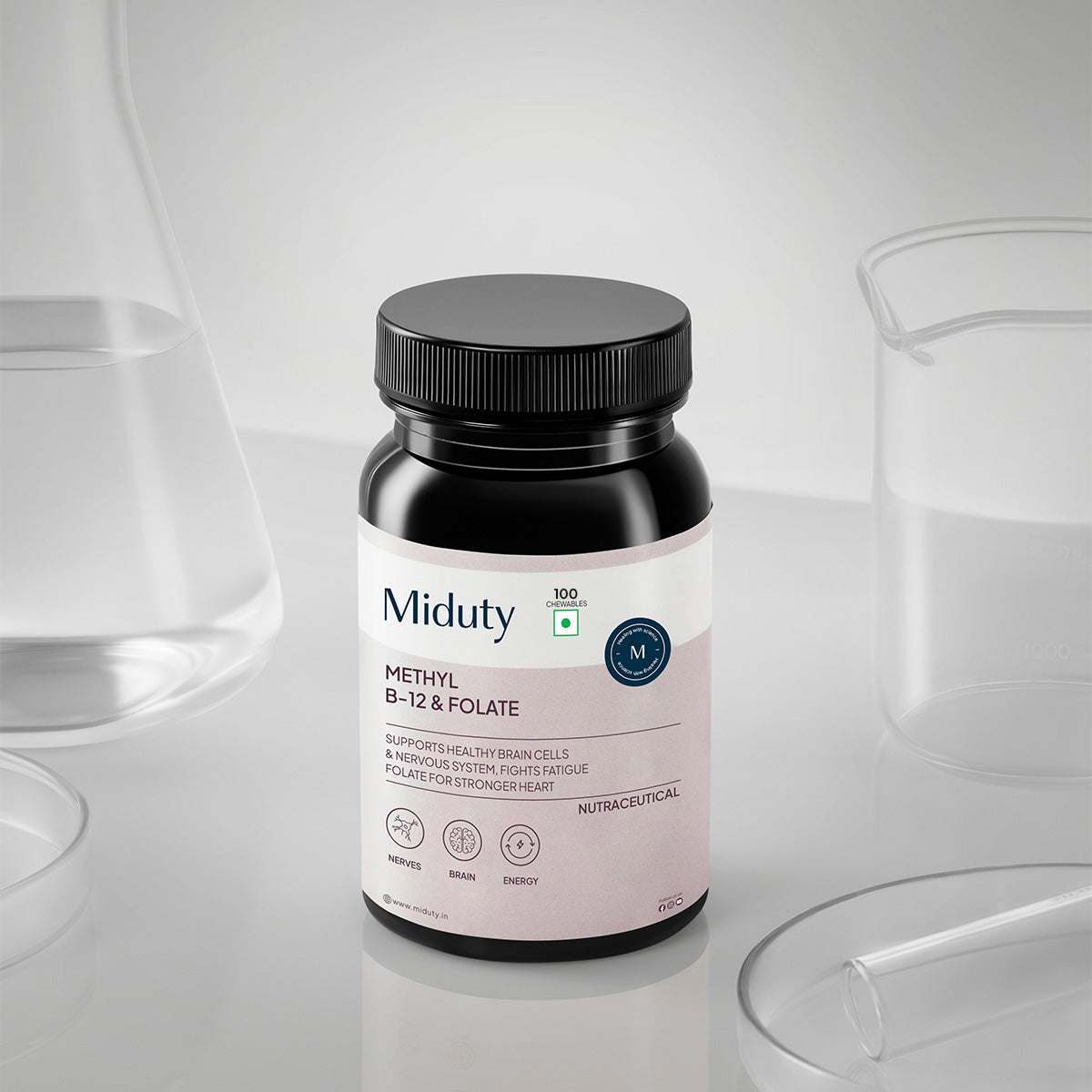 Miduty by Palak Notes Methyl B-12 & Folate Chewable Tablets - Swadesiicart