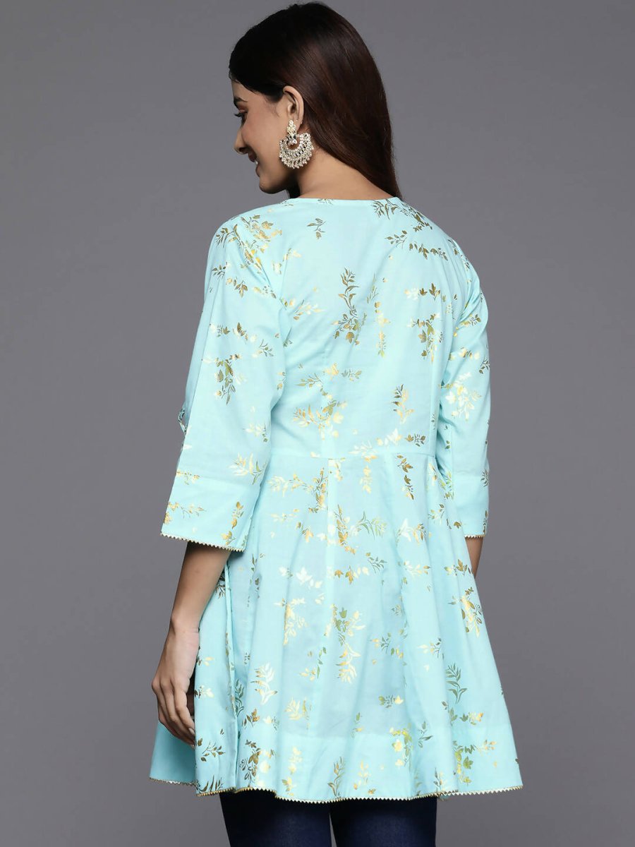 Ahalyaa Women's Traditional wear Tunic - Blue | Swadesiicart