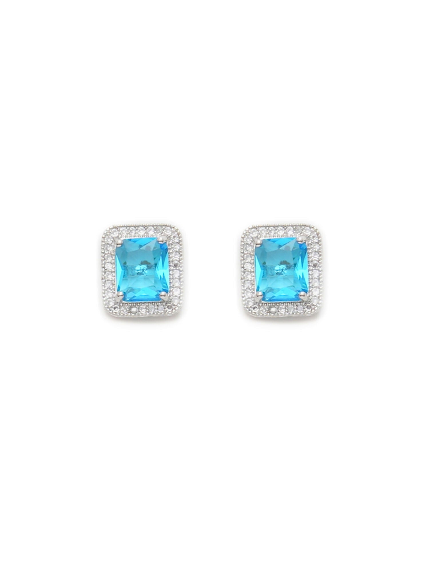 stone stud (sky blue) - Ruby Raang - Swadesiicart