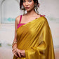 Shree Shyam Fashion Tissue Silk Yellow Saree