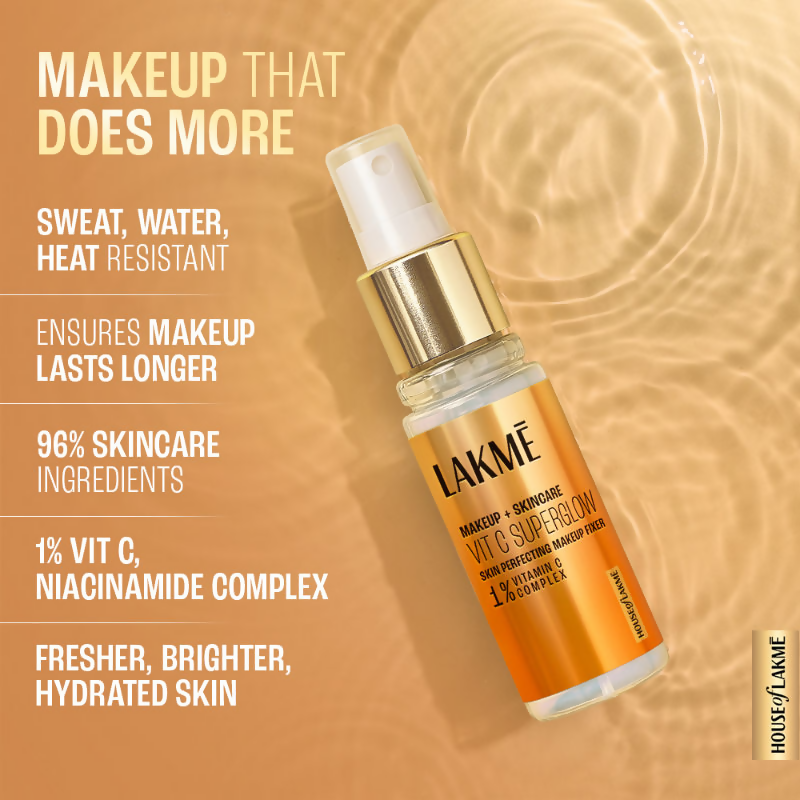 Lakme Vitamin C Superglow Skin Perfecting Makeup Fixer - Swadesiicart