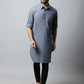 Even Apparels Grey Color Pure Cotton Solid Men's Kurta With Shirt Collar (MMS149) | Swadesiicart