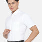 Ramraj Cotton Mens Half Sleeve Formal 100 % Cotton White Shirt | Swadesiicart