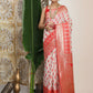 Shree Shyam Fashion Linen Cotton Red & White Saree