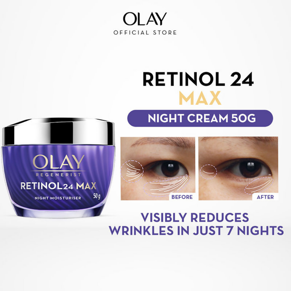 Olay Retinol Kit For Overnight Repair, Anti-Ageing Night Cream With Cleanser - Swadesiicart