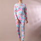 Myshka Women's Multi Printed Round Neck Party Top With Trousers Co-ord set - Swadesiicart