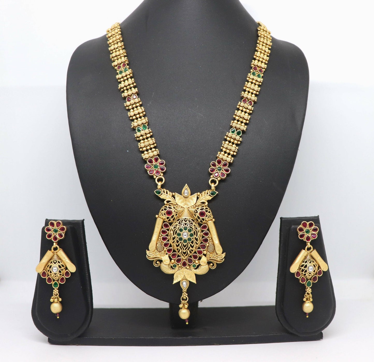Joban Fashion Brass With Rajwadi Polish Necklace Set | Swadesiicart