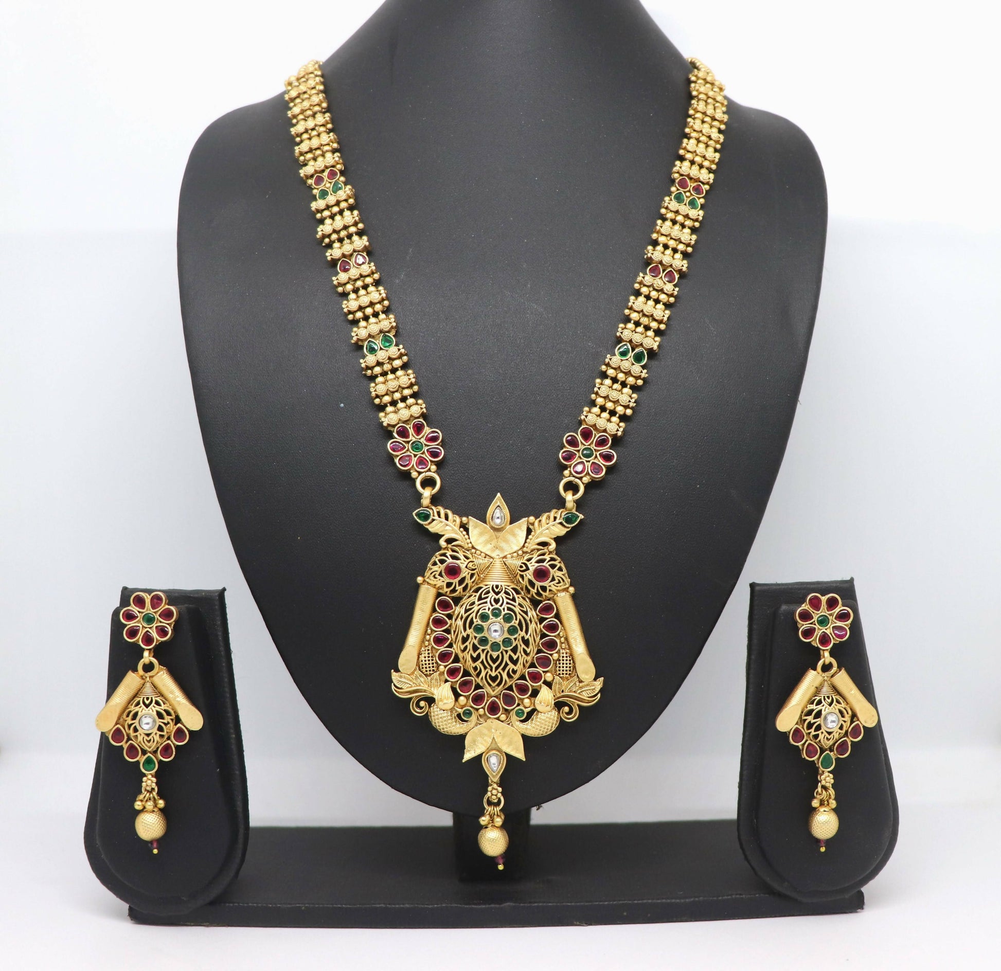 Joban Fashion Brass With Rajwadi Polish Necklace Set | Swadesiicart
