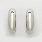 NVR Women Silver-Plated Circular-Shaped Half Hoop Earrings | Swadesiicart
