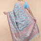 Blue Silk Blend Woven Design Saree With Unstitched Blouse Piece - Aloki