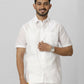 Ramraj Cotton Mens Half Sleeve Formal Poly Cotton White Shirt | Swadesiicart
