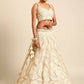 House of Panchhi Cream Net Sequins and Zarkan embroidery Lehenga choli & Dupatta | Swadesiicart