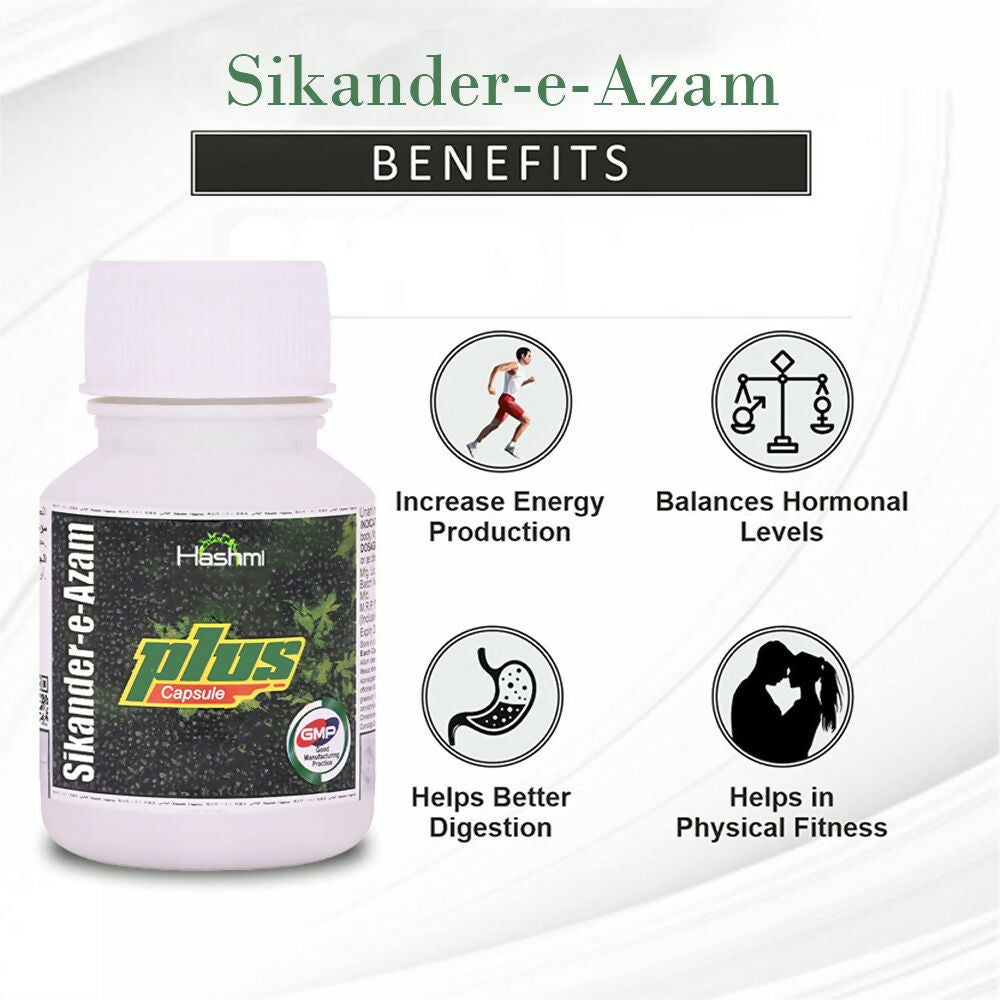 Hashmi Sikander-E-Azam Plus Capsule – May Support Men's Wellness & Vitality - Swadesiicart