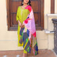 Partywear Designer Viscose Lemon Stitched Suit With Dupatta - Tanisha | Swadesiicart