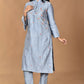 Morchari Women And Hand Embroidery Co-Ord Set-Grey - Swadesiicart