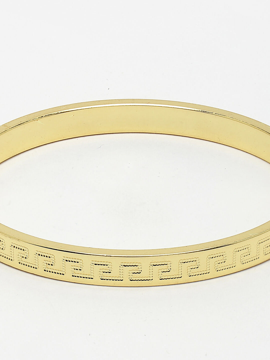 NVR Men's Set of 2 Gold & Black Rhodium-Plated Stainless Steel Kada Bracelet - Swadesiicart