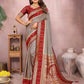 Aastha Fashion Grey Kalamkari Silk Zari Woven Saree