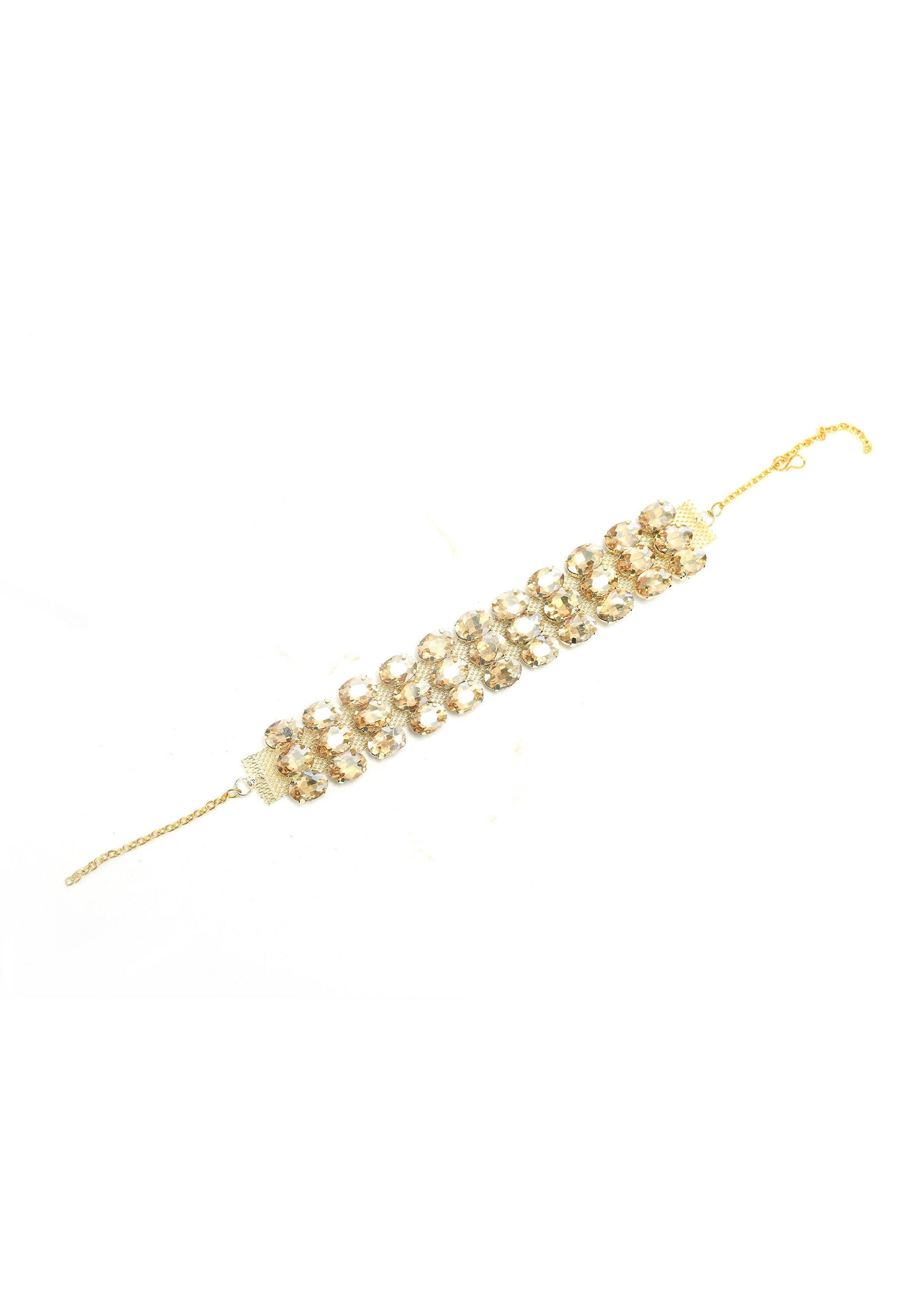 Mominos Fashion Johar Kamal Gold-Polished Finish Stone Choker For Women (Golden) | Swadesiicart
