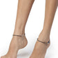NVR Women Set of 2 Brass-Plated Stone-Studded & Evil Eye Beaded Anklet | Swadesiicart